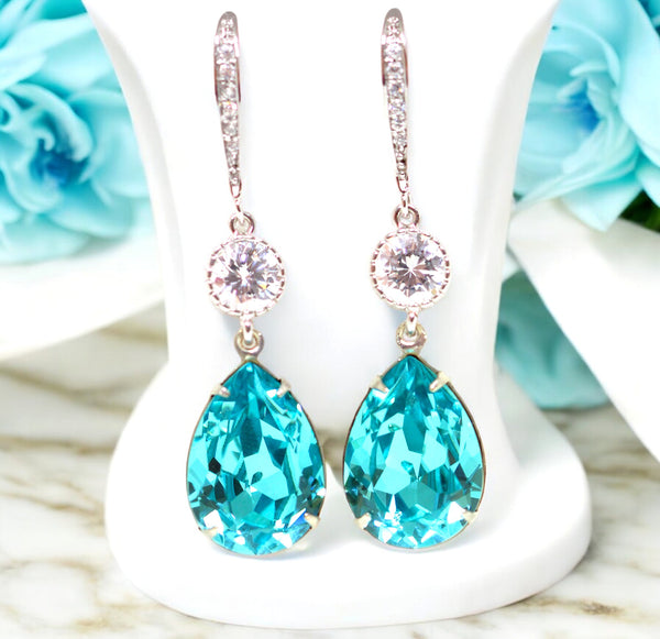 Bridal Earrings Blue Earrings Turquoise Earrings Earring Gift for Her Romantic Gift TQ31HC