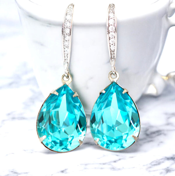 Blue Earrings Turquoise Earrings Teal Blue Earrings Earring Bridesmaid Gift TQ31H