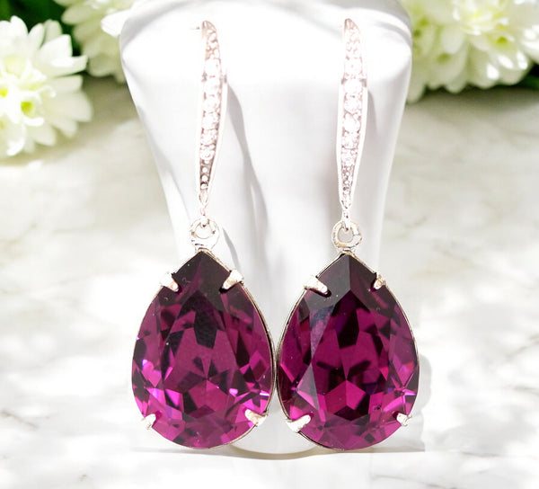 Amethyst Earrings Purple Earrings Bridesmaid Post Earrings Plum Earrings  Bridal Earrings Plum Earrings Purple Jewelry AM31H