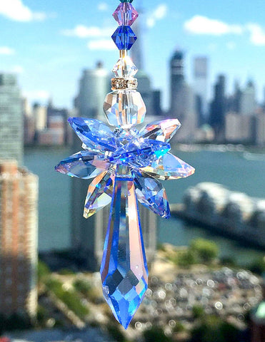 Crystal Suncatcher Glass Ornament Window Suncatcher Icicle Prism Topaz –  Little Desirez Jewelry