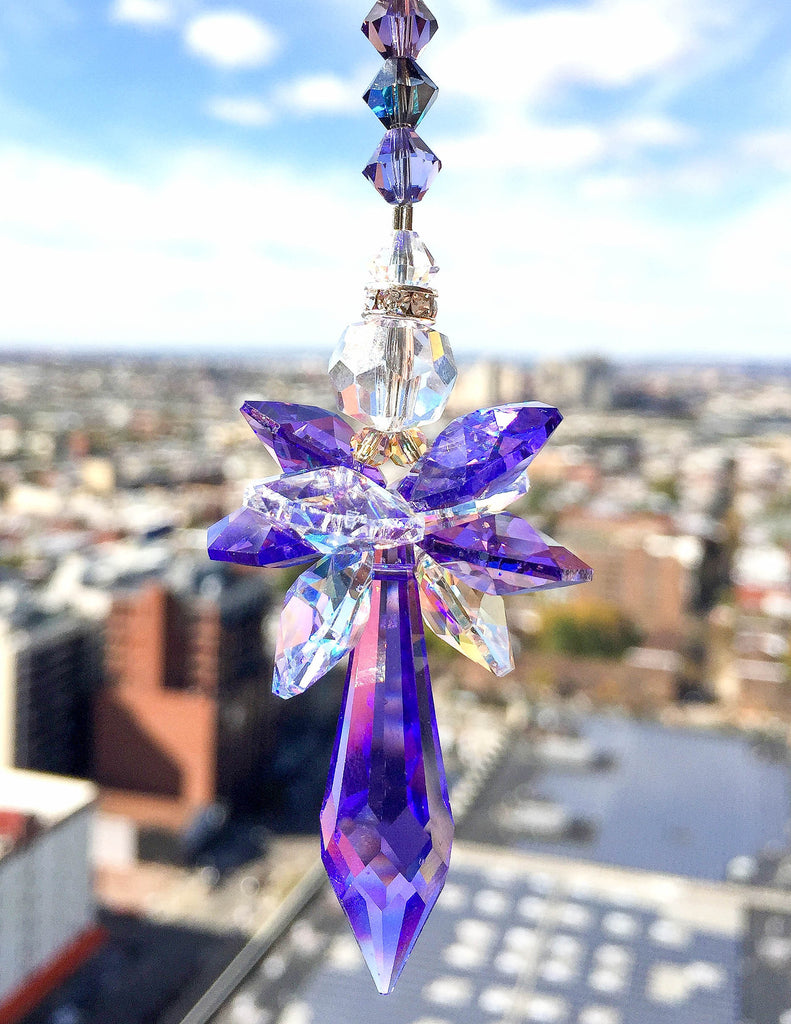 Purple Suncatcher Crystal Ornament Crystal Icicle Prism Sparkly Decor –  Little Desirez Jewelry